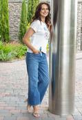Anna Straight Wide Leg Jeans - Blue / 12 image