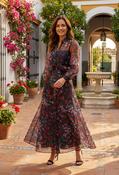 Floral Maxi Shirt Dress - Navy Mix / 10 image