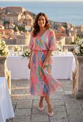 Multi Plisse Dress - Pink / F/S