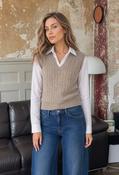 Curragh Cable Knit Vest - Oatmeal / 10 image