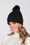 Black Pompom Hat - Black / Free Size image