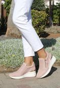 Bianca Side Zip Wedge Trainer - Pink / 39 image