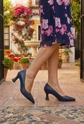Slim Court Heel - Navy / 40 image