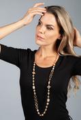 Charm Linked Necklace - Beige / Free Size image