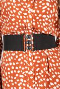 Black Elasticated Belt - Black / Free Size image