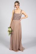 Strappy Sequin Detail Dress - Taupe / 10 image