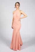 Coral Halter Neck Long Dress - Coral / 16 image