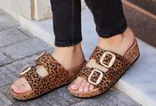 Soft Gold Buckle Sandal - Leopard / 41 image