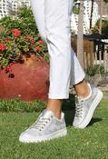 Diamante Laced Trainer - Silver / 36 image