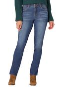 "Ab"solution Mid-Rise Straight Leg Jeans - Mid Blue / 8 image