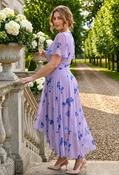 Tilly Angel Sleeve Sweetheart Curve+ Dress - Lilac / 16 image