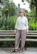 Satin Effect Balloon Trousers - Brown / F/S image