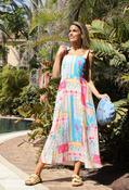 Tropical Print Midi Dress - Pink Mix / 16 image