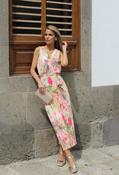Plisse Pleated Sleeveless Dress - Pink Mix / 10 image