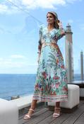 Tropical Print Midi Dress - Green Multi / 8 image