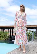 Butterfly Print Midi Dress - Pink Mix / 14 image