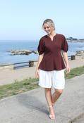 Sheila Peplum Top - Brown / 10 image