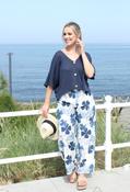 Palm Print Belted Trousers image