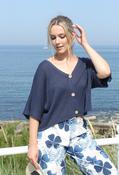 Cropped Knit Cardigan - Navy / F/S image