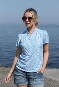 Tara Abstract Print Top - Blue Mix / 14 image