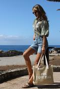 Contrast Tote Bag - White / F/S image