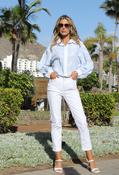 Aria Straight Leg Trousers - White / 18 image