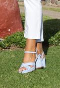 Gingham High Heel - Blue / 40 image