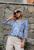Plage Zebra Print Top - Blue / 10 image