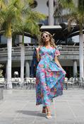 Abstract Print Midi Dress - Blue / 8 image