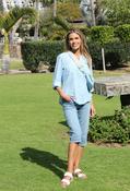 "Ab"solution® Denim Skimmer Capri - Light Blue / 10 image
