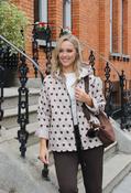 Polka Dot Quilted Coat - Beige / F/S image
