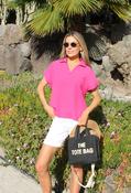 Contrast Crossbody Tote Bag - Black / F/S image