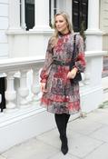 Robella Paisley Belted Dress - Burgundy / 12 image