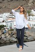 Sequin and Lace Blouse - White / F/S image