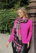 Multi Colour Knit Scarf - Fushia / F/S image
