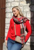 Multi Colour Knit Scarf - Red / F/S image