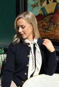 Chain Print Satin Scarf - Blue Mix / F/S image