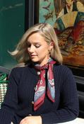 Floral Print Scarf - Burgundy / F/S image