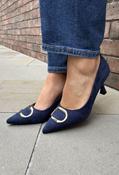 Suede Look Court Heel - Navy / 40 image