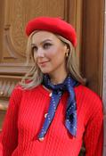 Paisley Print Satin Scarf - Navy / F/S image
