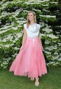 Polka Dot Tulle Skirt - Coral/White / F/S