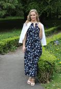 Floral Sleeveless Midi Dress - Navy Mix / XL image