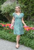 Floral Print Short Dress - Green / 8 image