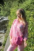 Chiffon V-Neck Blouse - Pink / 12 image