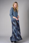Flowing Maxi Skirt - Navy / L image
