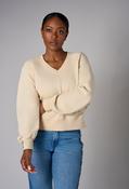 Balloon Sleeve Jumper - Beige / S image