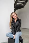 Hooded Leather Biker Jacket - Black / 18 image