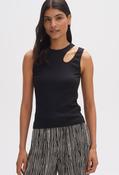 Ilara Ribbed Tank Top - Black / 36 image
