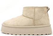 PLATFORM FAUX FUR LINED BOOT - Beige / 36 image