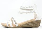 Triple Strap Wedge - White / 36 image